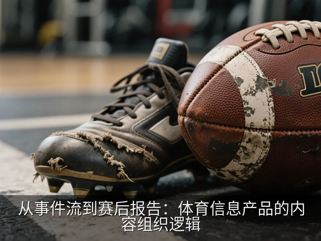 中性编辑工作台上连接赛前预览、事件时间线、赛后报告与历史档案的流程示意图