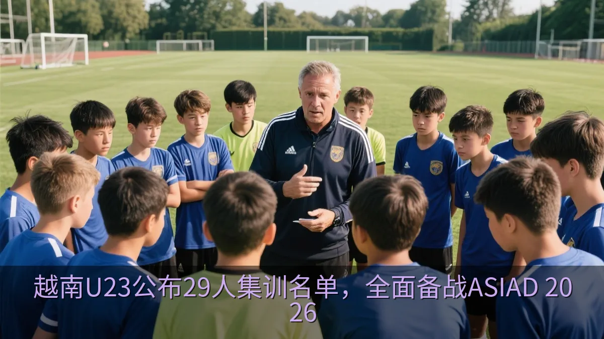 青年足球队在比赛前进行战术部署