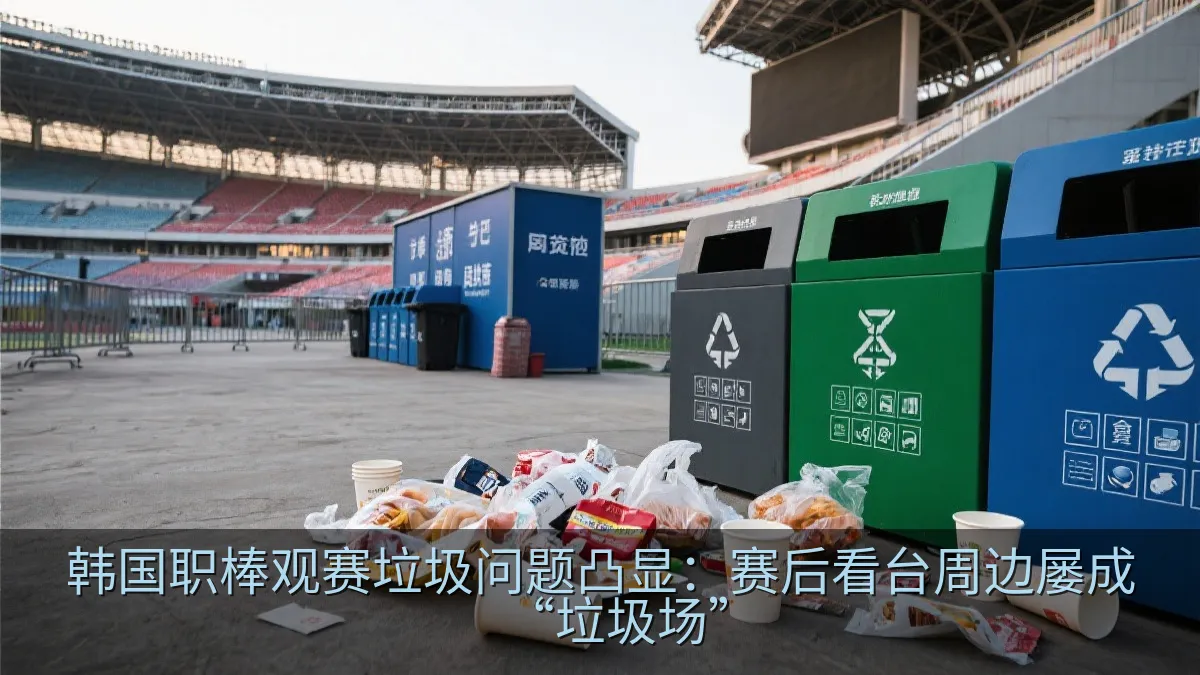 韩国职棒观赛垃圾问题凸显：赛后看台周边屡成“垃圾场”